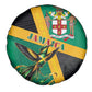 Jamaica Independence Day Spare Tire Cover Coat Of Arms With Doctor Bird Tropical Vibes
