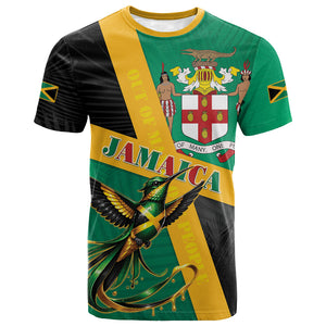Jamaica Independence Day T shirt Coat Of Arms With Doctor Bird Tropical Vibes