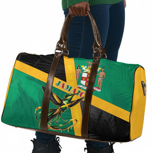 Jamaica Independence Day Travel Bag Coat Of Arms With Doctor Bird Tropical Vibes