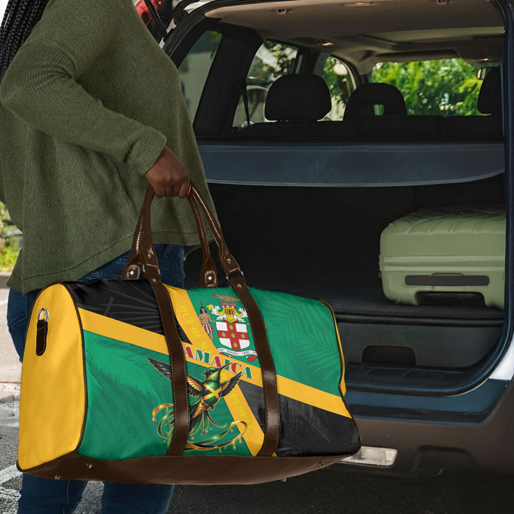 Jamaica Independence Day Travel Bag Coat Of Arms With Doctor Bird Tropical Vibes