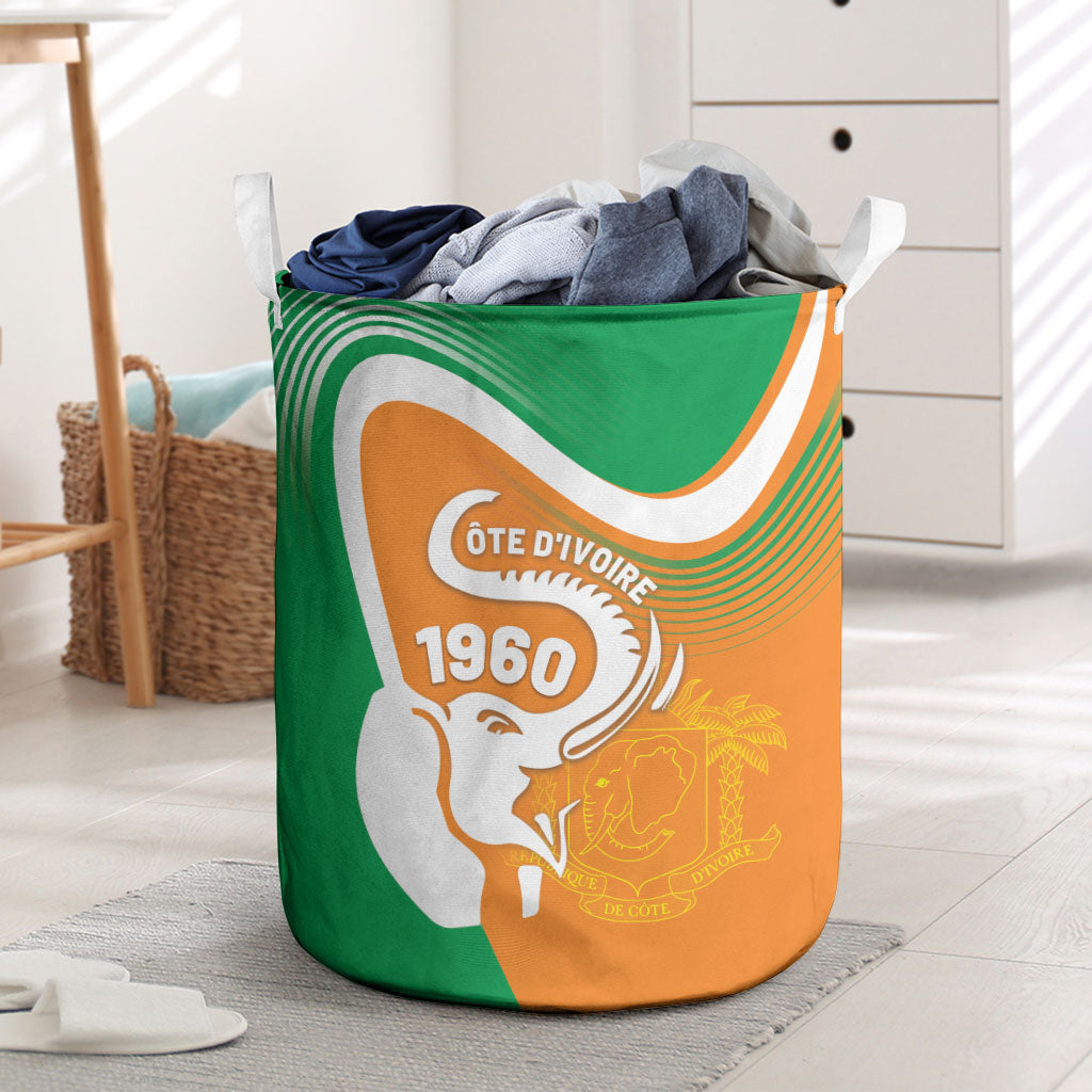 Ivory Coast 1960 Laundry Basket Happy Independence Day