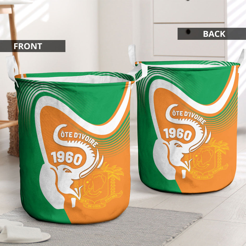 Ivory Coast 1960 Laundry Basket Happy Independence Day