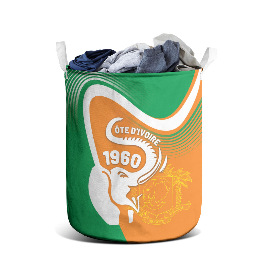Ivory Coast 1960 Laundry Basket Happy Independence Day
