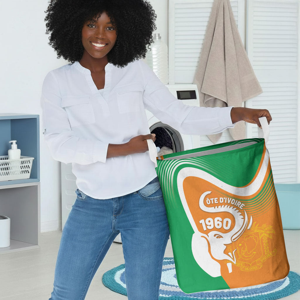 Ivory Coast 1960 Laundry Basket Happy Independence Day