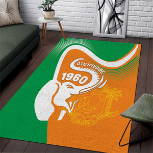 Ivory Coast 1960 Area Rug Happy Independence Day