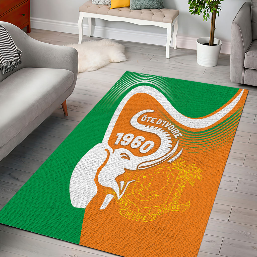 Ivory Coast 1960 Area Rug Happy Independence Day