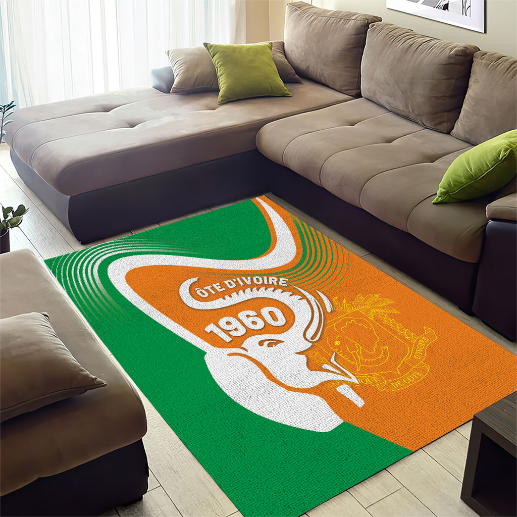 Ivory Coast 1960 Area Rug Happy Independence Day