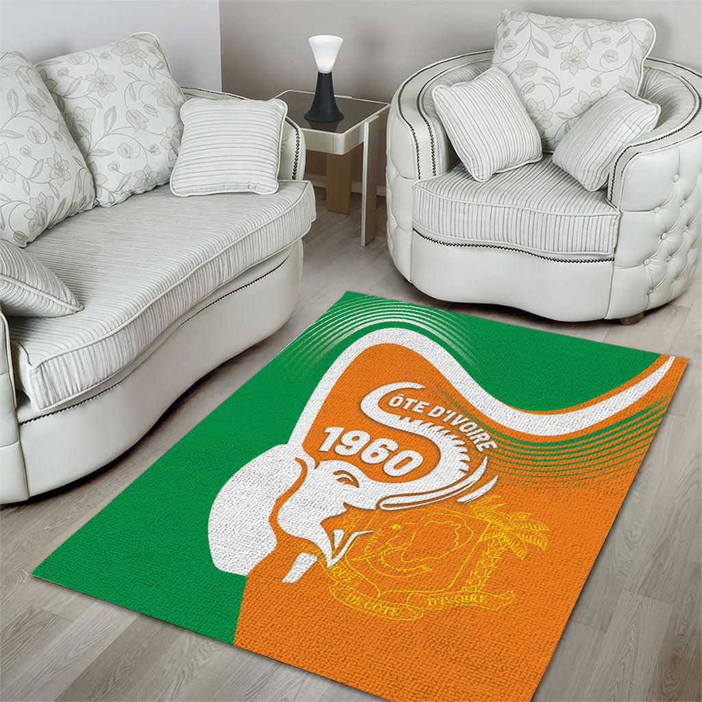 Ivory Coast 1960 Area Rug Happy Independence Day