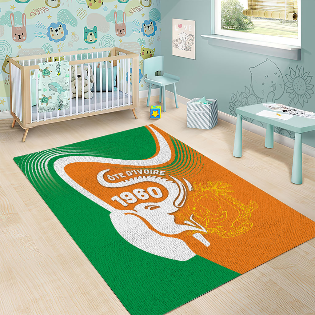 Ivory Coast 1960 Area Rug Happy Independence Day