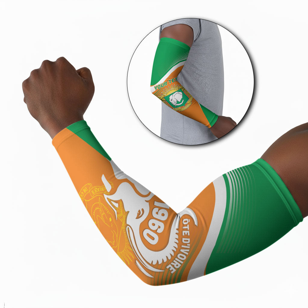 Personalized Ivory Coast 1960 Arm Sleeves Happy Independence Day