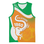 Personalized Ivory Coast 1960 Basketball Jersey Happy Independence Day