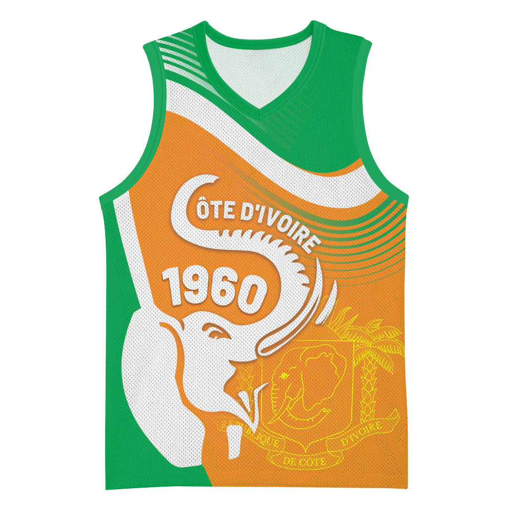 Personalized Ivory Coast 1960 Basketball Jersey Happy Independence Day