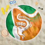 Ivory Coast 1960 Beach Blanket Happy Independence Day