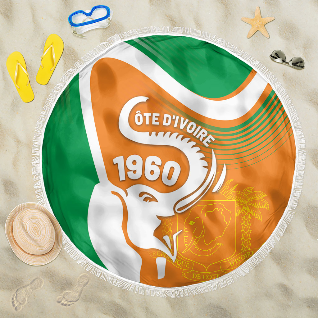Ivory Coast 1960 Beach Blanket Happy Independence Day