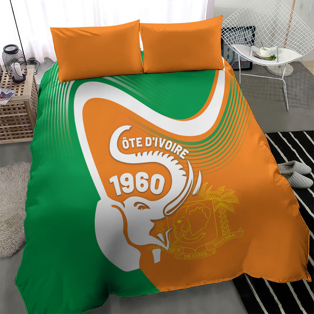 Ivory Coast 1960 Bedding Set Happy Independence Day