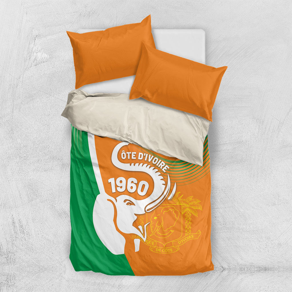 Ivory Coast 1960 Bedding Set Happy Independence Day