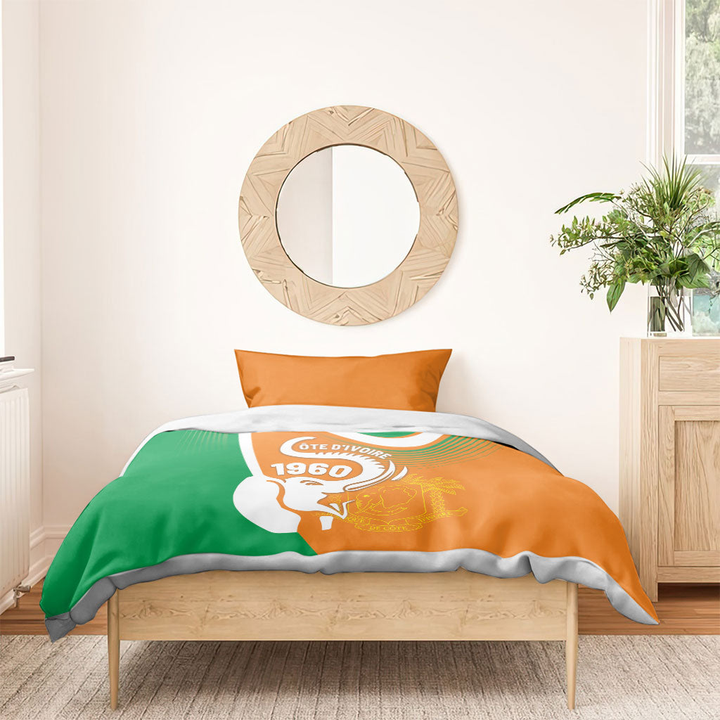 Ivory Coast 1960 Bedding Set Happy Independence Day