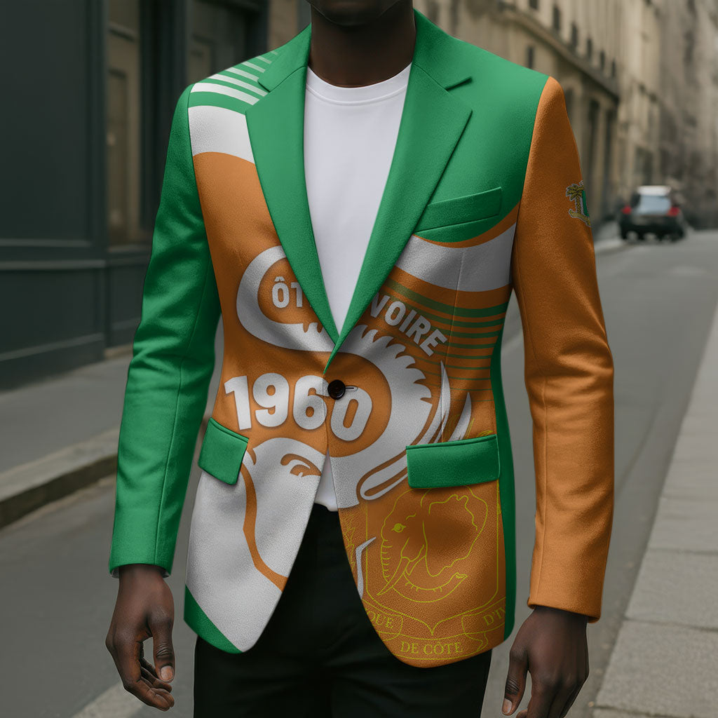 Personalized Ivory Coast 1960 Blazer Happy Independence Day