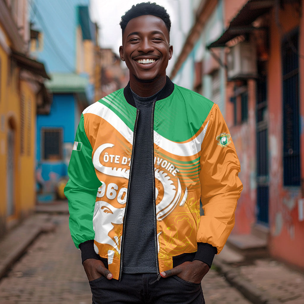 Personalized Ivory Coast 1960 Bomber Jacket Happy Independence Day