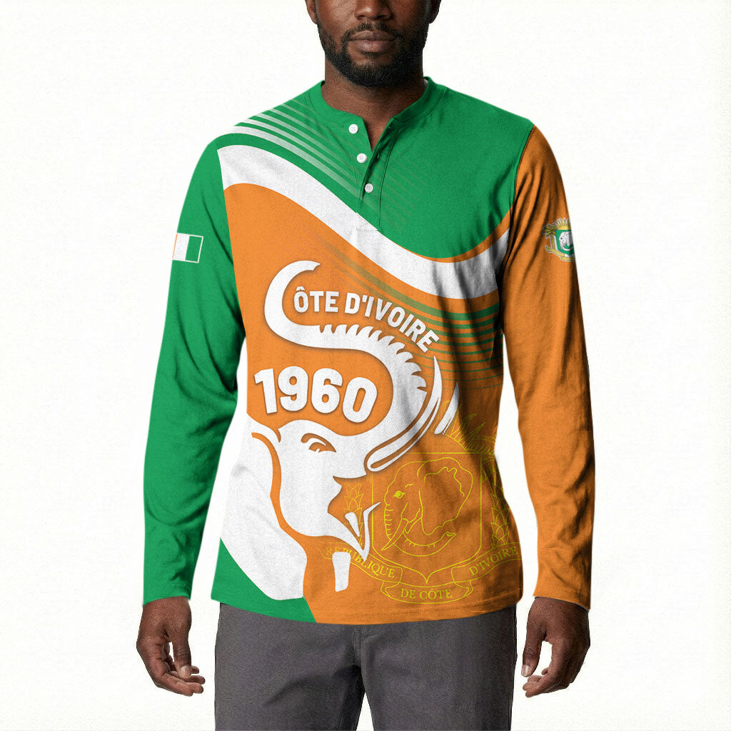 Personalized Ivory Coast 1960 Button Sweatshirt Happy Independence Day