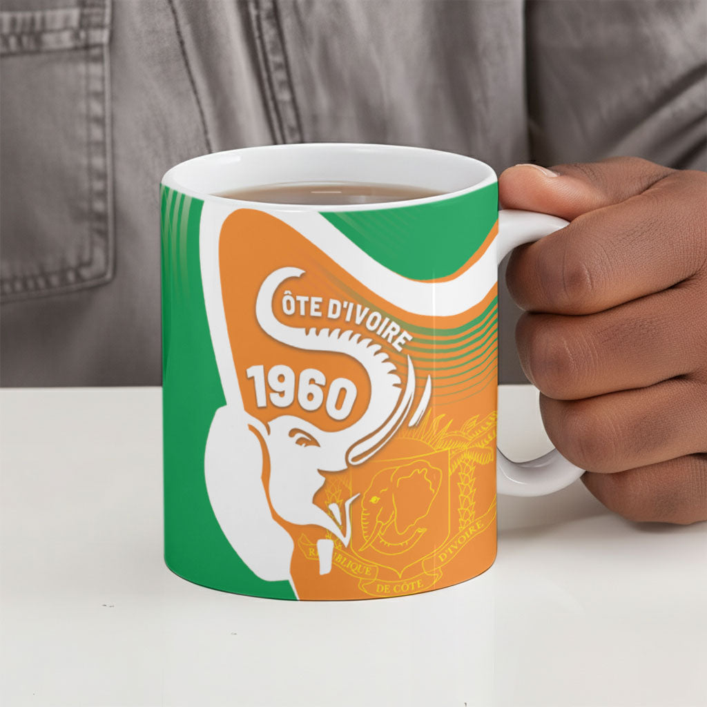 Personalized Ivory Coast 1960 Ceramic Mug Happy Independence Day