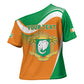 Personalized Ivory Coast 1960 Cross Shoulder Shirt Happy Independence Day