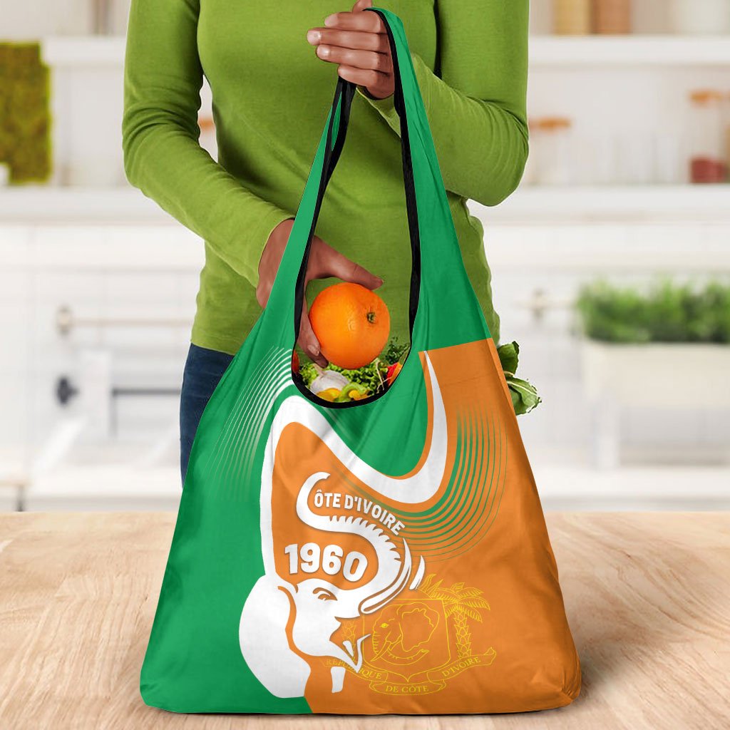 Ivory Coast 1960 Grocery Bag Happy Independence Day