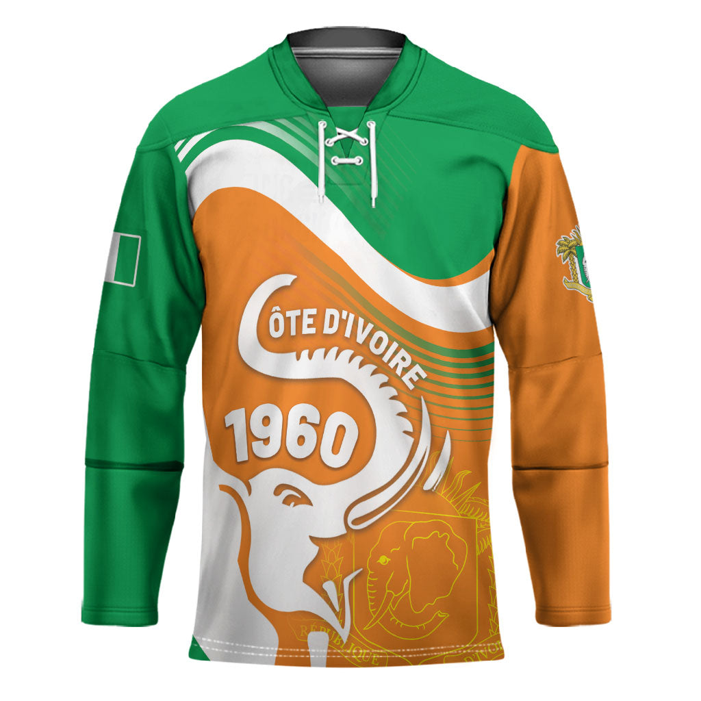 Personalized Ivory Coast 1960 Hockey Jersey Happy Independence Day
