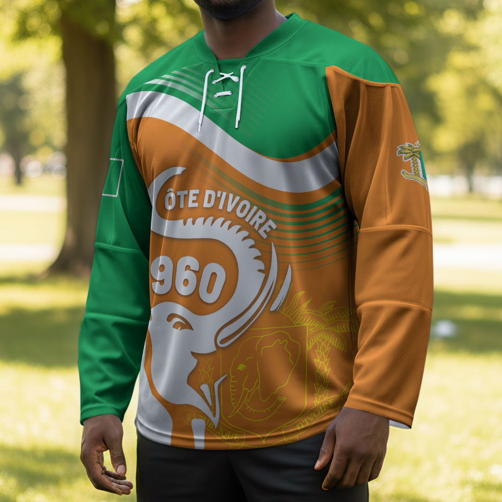 Personalized Ivory Coast 1960 Hockey Jersey Happy Independence Day
