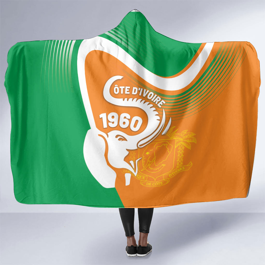 Ivory Coast 1960 Hooded Blanket Happy Independence Day