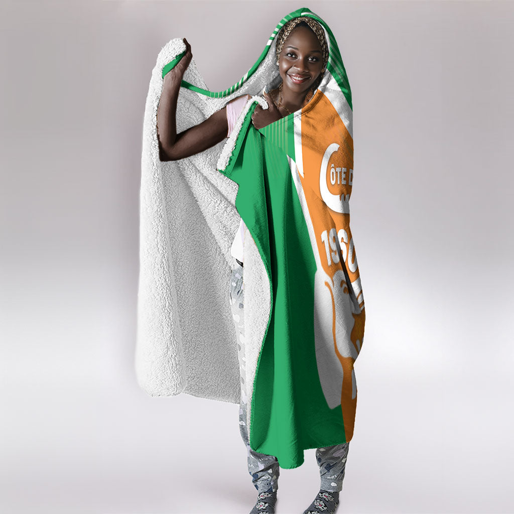 Ivory Coast 1960 Hooded Blanket Happy Independence Day