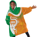 Personalized Ivory Coast 1960 Kid Wearable Blanket Hoodie Happy Independence Day