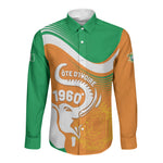 Personalized Ivory Coast 1960 Long Sleeve Button Shirt Happy Independence Day