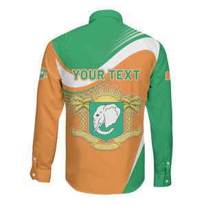 Personalized Ivory Coast 1960 Long Sleeve Button Shirt Happy Independence Day