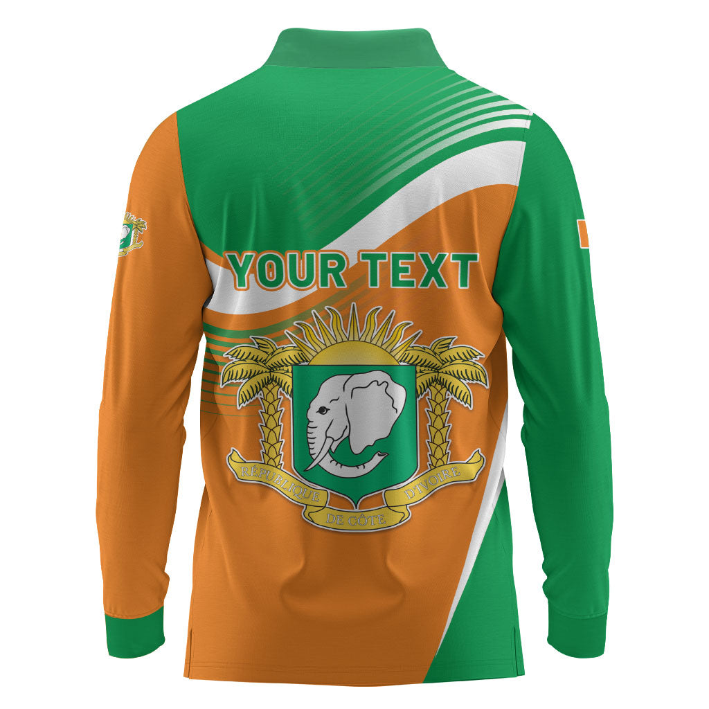 Personalized Ivory Coast 1960 Long Sleeve Polo Shirt Happy Independence Day