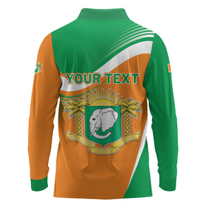 Personalized Ivory Coast 1960 Long Sleeve Polo Shirt Happy Independence Day