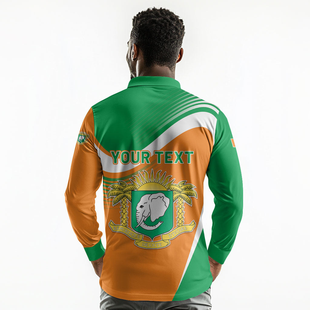 Personalized Ivory Coast 1960 Long Sleeve Polo Shirt Happy Independence Day