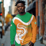 Personalized Ivory Coast 1960 Long Sleeve Shirt Happy Independence Day