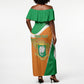Personalized Ivory Coast 1960 Off Shoulder Maxi Dress Happy Independence Day