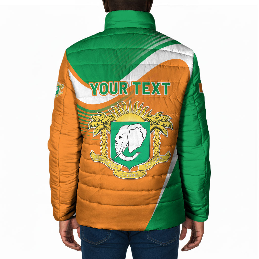 Personalized Ivory Coast 1960 Padded Jacket Happy Independence Day