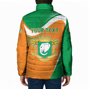 Personalized Ivory Coast 1960 Padded Jacket Happy Independence Day
