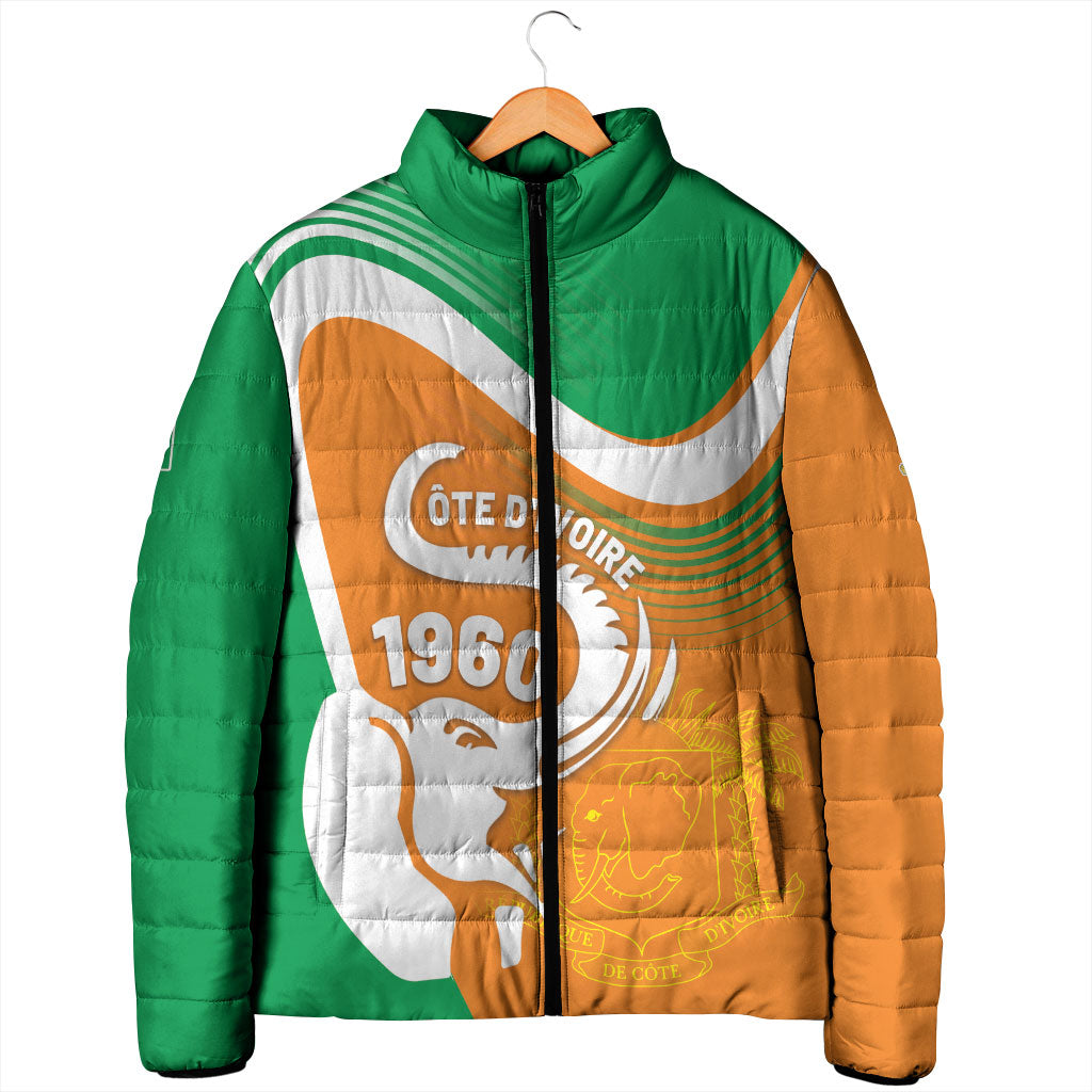 Personalized Ivory Coast 1960 Padded Jacket Happy Independence Day