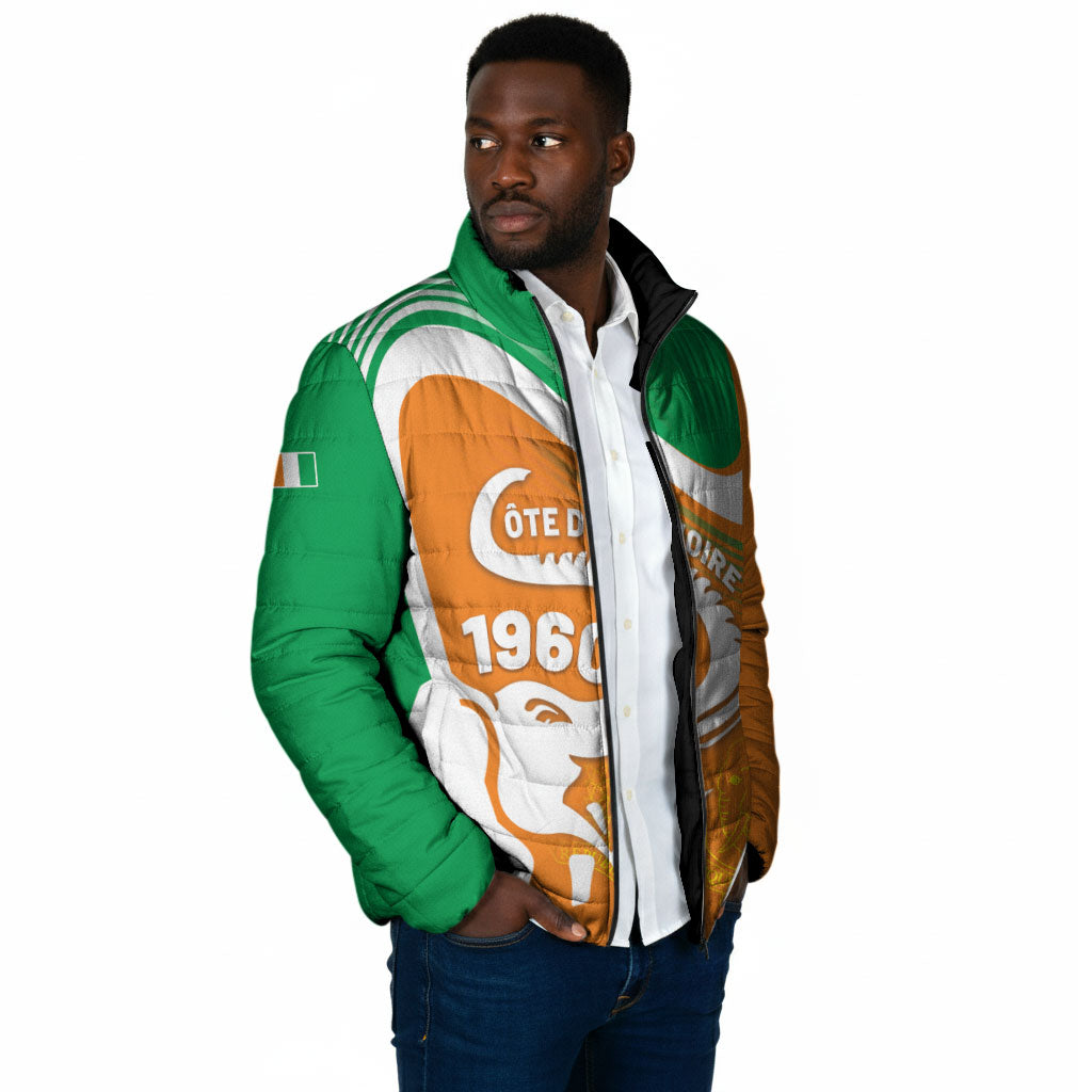 Personalized Ivory Coast 1960 Padded Jacket Happy Independence Day