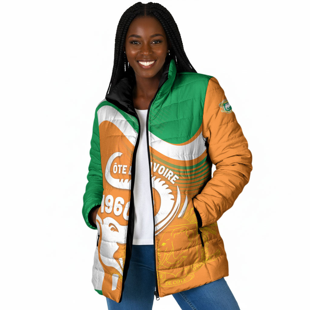 Personalized Ivory Coast 1960 Padded Jacket Happy Independence Day