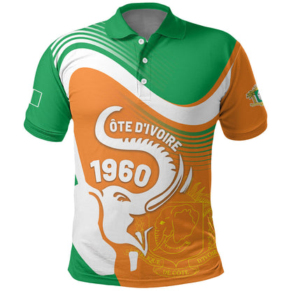 Personalized Ivory Coast 1960 Polo Shirt Happy Independence Day
