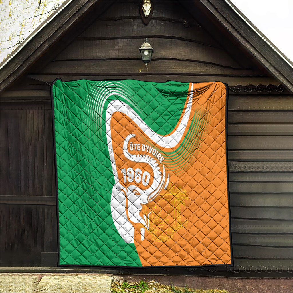 Ivory Coast 1960 Quilt Happy Independence Day