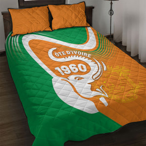 Ivory Coast 1960 Quilt Bed Set Happy Independence Day