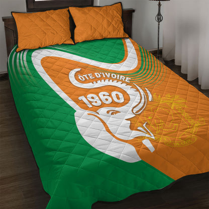 Ivory Coast 1960 Quilt Bed Set Happy Independence Day