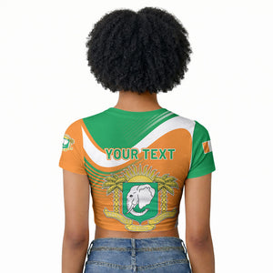 Personalized Ivory Coast 1960 Raglan Cropped T shirt Happy Independence Day
