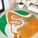 Ivory Coast 1960 Round Carpet Happy Independence Day